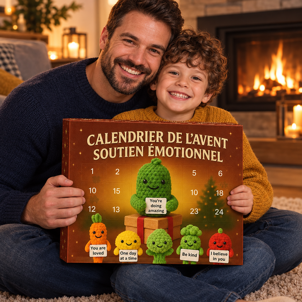 Papa et son fils avec le calendrier